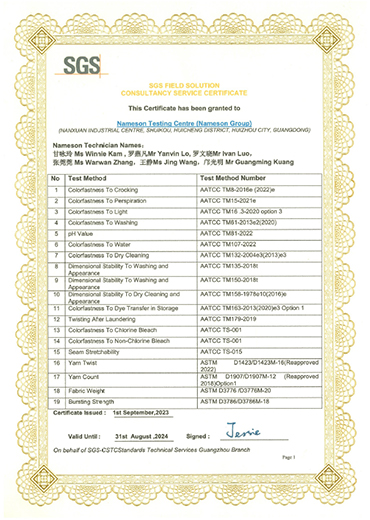 Corporate Quality Assurance Laboratory Approval Certificate